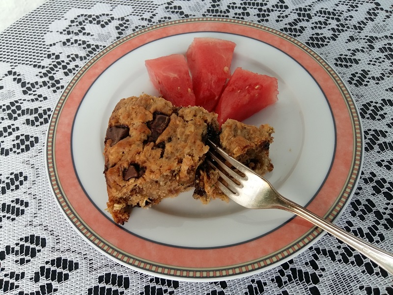 Zucchinikuchen mit Melone