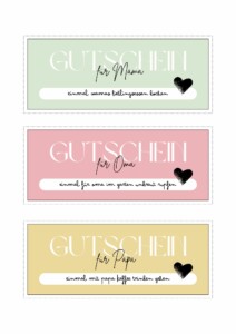 3x Gutschein